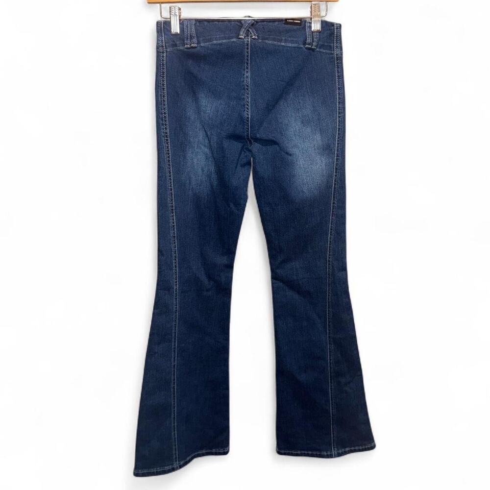 Almost Famous Penny Lane Blue Flare Jeans Super Low Rise Stretch Y2K Size 1